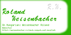 roland weisenbacher business card